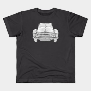 Morris Minor MM "highlight" 1950s British classic car monochrome Kids T-Shirt